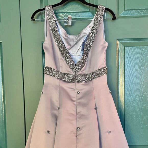 Dresses & Skirts - Grey satin ball gown, truly epic! Drunk purchase, my regret, your win!